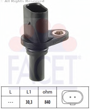 VW BORA 1.9 TDI AGR 98 → HIZ SENSÖRÜ  095927321B (Oval Soket)