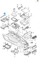 Audi Q7 Kaplama, Orta Konsol 2007-2015 4L0863263 4PK [OEM]