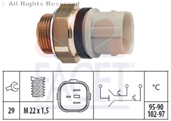 VW CADDY 2 1.9 SDI AEY 96-04 FAN MÜŞÜRÜ 3 FİŞ 95°C90°C102°C97°C