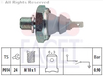 VW YAĞ MÜŞÜRÜ 0.90 BAR  068919081A (Kahverengi Gri)  Facet 7.0095