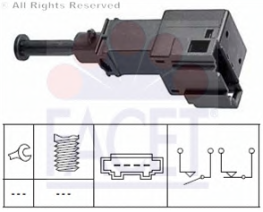 FREN MÜŞÜRÜ PEDAL ALTI DÖRT FİŞLİ 1J0945511D Facet  7.1151