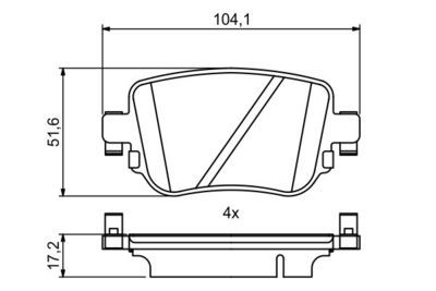 Audi A1 8X 2011-2018 Arka Fren Balata Seti