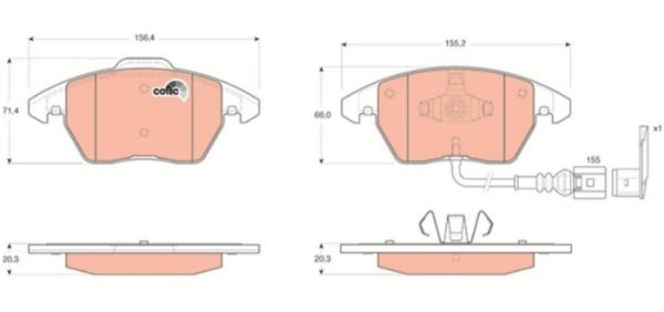 Audi A1 8X 2011-2018 Ön Fren Balata Seti