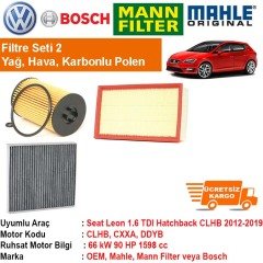 Seat Leon 1.6 TDI CLHB 2012 - Filtre Bakım Seti ORJİNAL